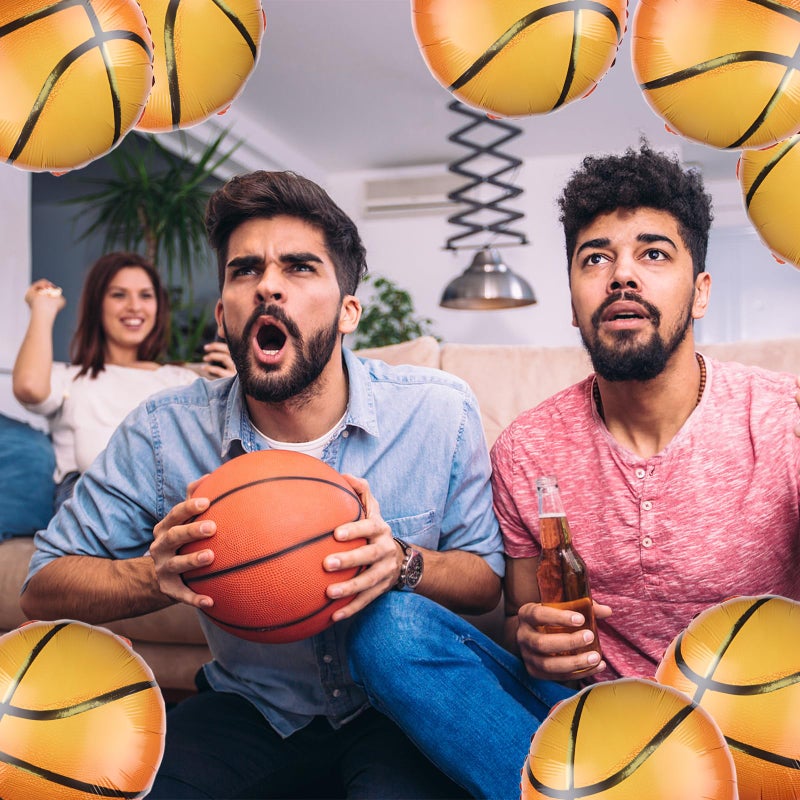 BIEUFBJI 20 Pack Mylar Basketball Balloons - 18 Inch Aluminum Foil Balloons for Sport & Birthday Party Decoration - Image 4